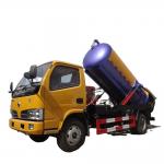 DFAC 4x2 4 Cubic Meter Sewage Sucking Truck 4 Cylinders Euro4 Emission Standard for sale