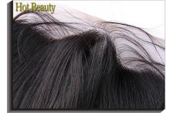 China Midium Brown Straight Virgin Human Hair Lace Closure With No Fiber / Synthetic supplier