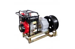 China Single Drum Engine Driven Winch 110v Cable Pulling Winch 10 Ton Cable Puller supplier