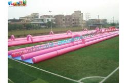 China 400m Three Lane Splash Outdoor Inflatable Water Slides  for Crazy Custom supplier