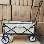 Pvc Wheels Camping Wagon Cart Foldable Luggage Trolley With Single Handle And Cloth for sale