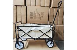 China Pvc Wheels Camping Wagon Cart Foldable Luggage Trolley With Single Handle And Cloth supplier