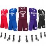 Red Blue Sublimation Basketball Jersey Oem Logo Printing Sleeveless Muilt Color for sale