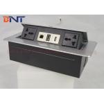 Flexible Replaceable Desk Pop Up Sockets , Multi function Table Pop Up Outlets