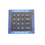 Compact Format Dynamic 16 Key Keypad / Vandal Proof Numeric Key Pad IP67 for sale