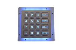 China Compact Format Dynamic 16 Key Keypad / Vandal Proof Numeric Key Pad IP67 supplier