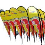 Customization Water Beach Flag and banners advertising feather flags with base custom teardrop flag for sale