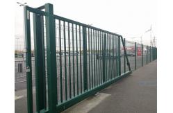 China Garden Application 6ft Fence Sliding Door Mesh Iron Green Powder Coat supplier
