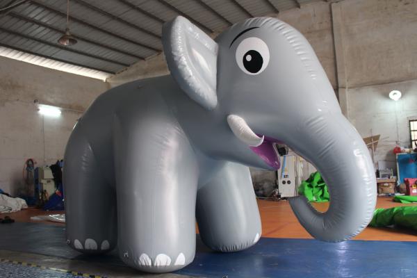 Customized Airtight Standing Inflatable Elephant Cartoon For Commercial Activity