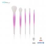 Travel Size OEM OBM ODM pink makeup brush set With Synthetic Hair for sale