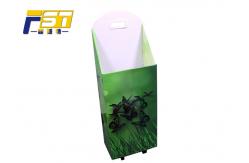 China Custom Design Cardboard Trolley Box , Movable Convenient Cardboard Trolley With Wheels supplier