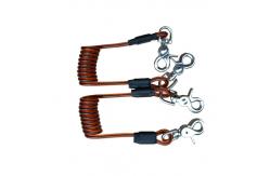 China Trigger Short Coiled Tool Lanyard Spring Steel Wire Snap Strethcy Lanyard supplier