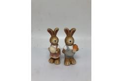 China Polyresin Rabbit Figurine Home Resin Garden Decor Handmade Craft supplier