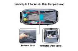 China OEM Badminton Racket Cloth Bag Portable Tennis Duffle Bag With Shoe Compartment supplier