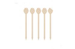 China 10cm Bamboo Bar Food Fruit Picks Swizzle Stir Sticks With Custom Design supplier