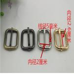 Hot sales hanging brush anti brass color 26 mm iron adjust square ring adjustable buckle for bags for sale