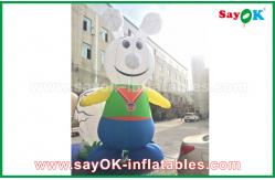 China 210D Oxford Cloth Lovely Rabbit Inflatable Cartoon Characters For Promotion supplier