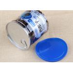 Blue Plastic Cap Clear Plastic Cylinder Aluminium Easy Open Can Packaging 700ml for sale