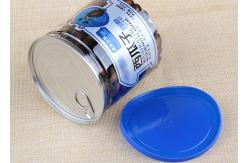 China Blue Plastic Cap Clear Plastic Cylinder Aluminium Easy Open Can Packaging 700ml supplier