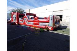 China Long Bouncy Castle 13.2X4.7X3M Inflatable Obstacle Course supplier