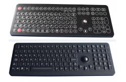 China Industrial Medical Silicone Computer Keyboard With Washable Trackball supplier