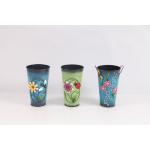 Highly Durable Patio Metal Decor Vase Rustic Style Colorful Crafts for sale