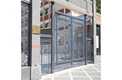 China Commerical Driveway Rod Wrought Iron Gate Interior Door Black Steel Frame supplier