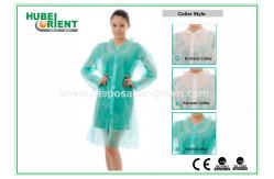 China ISO13485 Elastic Wrist Disposable Lab Coats With Velcro Closure supplier