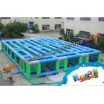 Adults Blue PVC Tarpaulin Inflatable Maze Bouncer for Seek / Hide for sale