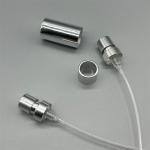 Aluminium Plastic Silver Color Perfume Pump With Cap Chic Dispenser For Perfumes for sale