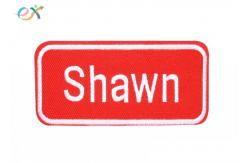 China 10% Embroidery Twill Fabric 2 Inches Custom Embroidered Name Patches For Shirts supplier