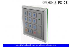 China Silver 14 Keys Backlit Metal Keypad IP65 Waterproof Keypad 4x4 Datasheet supplier