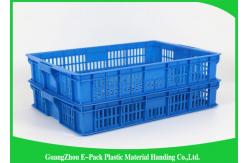 China Green Vegetable Plastic Food Crates Large Vented For Cold Chain Transport supplier
