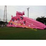 pink pig slide inflatable for sale