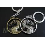 Dragon Designed Zinc Alloy Metal Key Chains Metal Keyrings Antique Gold Silver Plating
