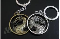 China Dragon Designed Zinc Alloy Metal Key Chains Metal Keyrings Antique Gold Silver Plating supplier