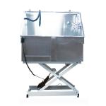 Fully Welded Stainless Steel Dog Wash Tub With Remote / Pedal Control Electric Lift for sale