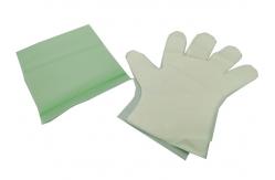 China Ivory White Compostable Food Prep Gloves ASTM D6400 For Food Handling supplier