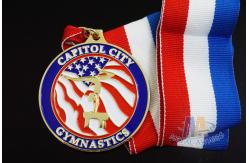 China Customized Dancing Running Award Medals With Ribbon , Custom Race Medals supplier
