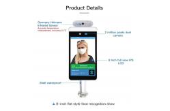 China 15W 8 Inch Face Recognition Infrared Human Body Thermometer supplier