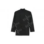 Long Sleeve Men'S Protective Work Clothing Black Chef Jacket Eco Friendly for sale