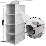 4 Shelf Felt Foldable Hanging Closet Organizer For Hat Storage for sale