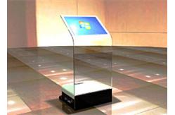 China Floor Standing Transparent LCD Screen Aluminium Alloy Frame Energy Saving supplier