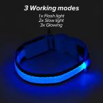 Durable Rechargeable Lighted Dog Collars Heavy Duty Nylon Webbing Material for sale