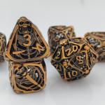 Skull Metal Hollow Dice Set DND Dungeons And Dragons Polyhedral RPG Hollow Digital for sale
