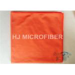Polyester Microfiber Car Cleaning Cloths Orange , Microfiber Car Drying Towels