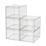 Clear Magnetic Acrylic Drop Front Shoe Storage Box Anti Corrosion for sale