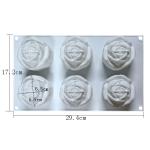 Cake Decoration Rose Shaped Silicone Mould 3D Food Grade Soap Molds for sale
