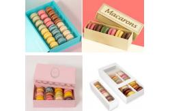 China Food Safe Macaron Paper Box Packing Macaron Plastic Box Drawer Style supplier