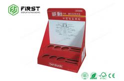 China Custom Printed Recyclable Retail Promotion Cardboard Counter Display Boxes With Holes supplier